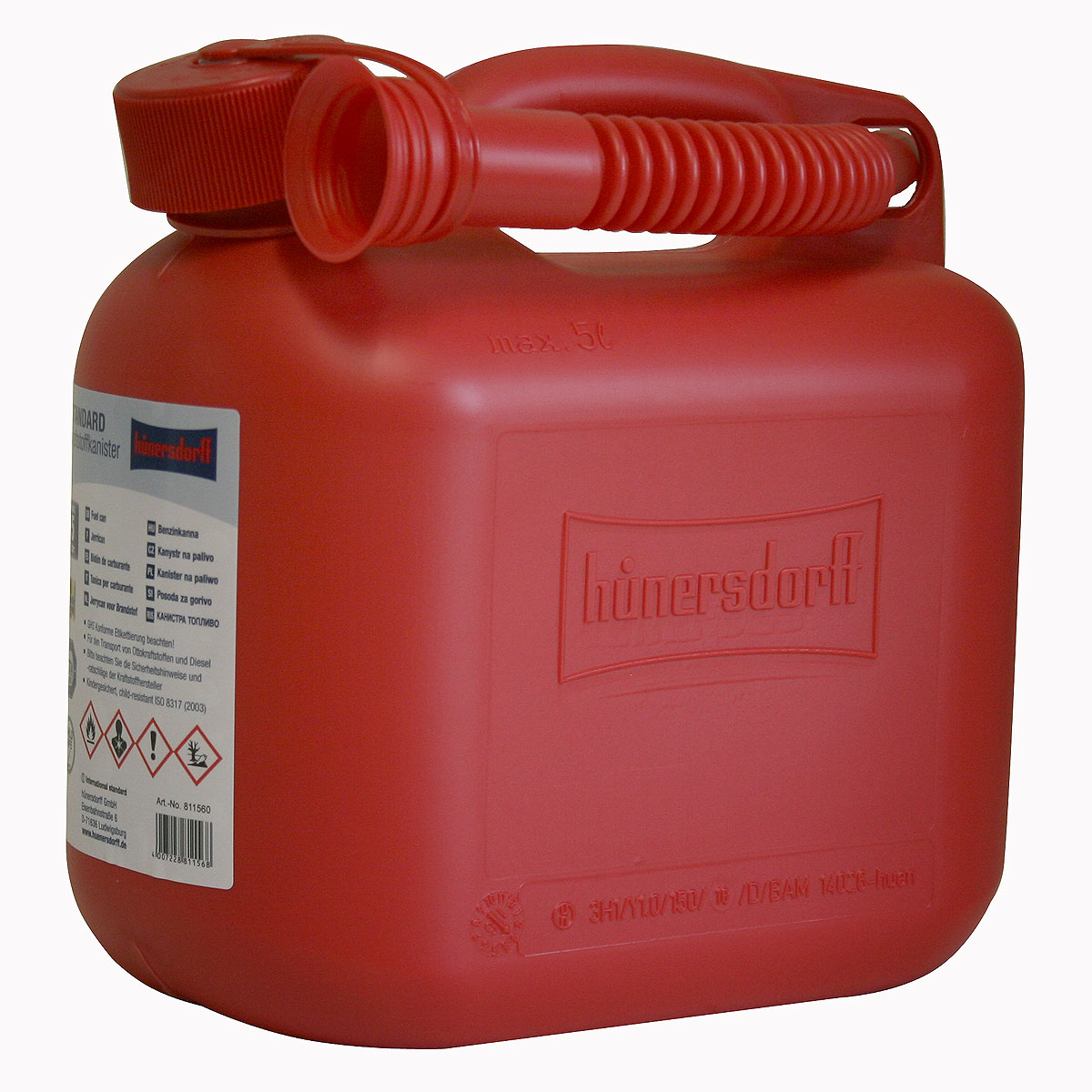 5 Liter Kraftstoffkanister HD-PE Rot