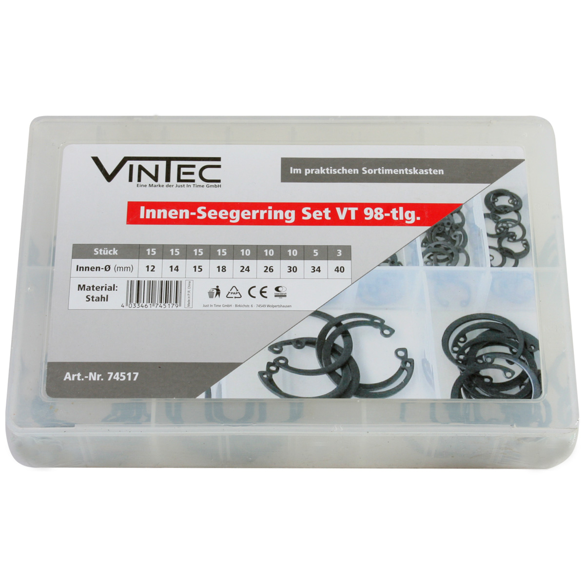 Innen-Seegerring Set "VT 98-tlg." von VINTEC