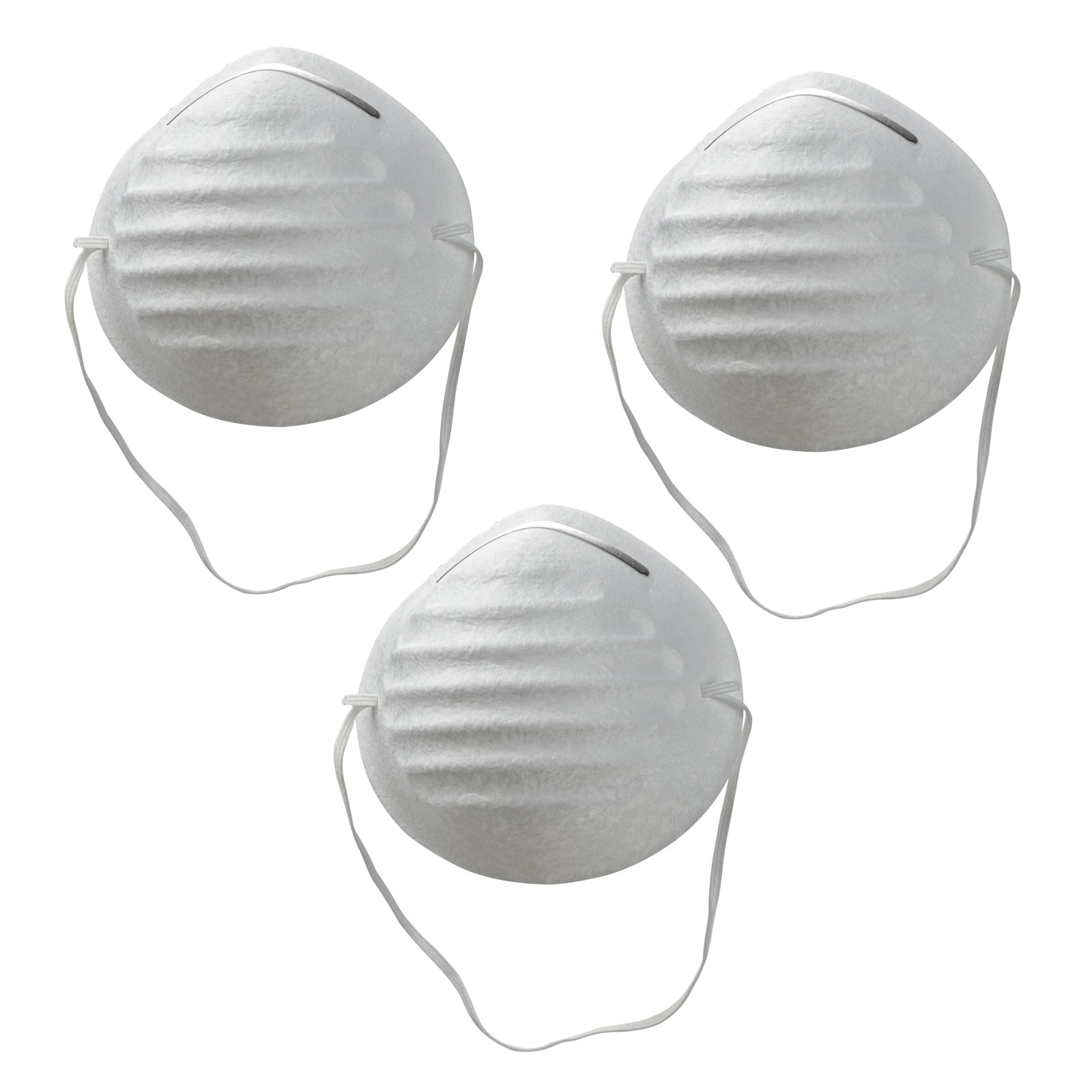 KesTek Mundschutzmaske / Staubmaske 3er Set PET, mit Nasenklammer, Nasenrücken