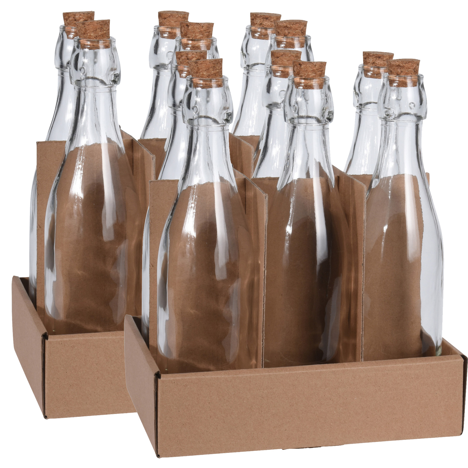 Glasflaschen 12x mit Fassungsvermögen je 500 ml